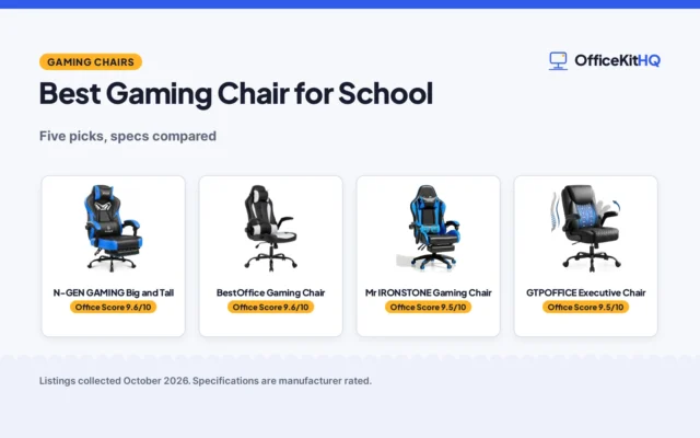 Best Gaming Chair for School (2026): 5 Compared