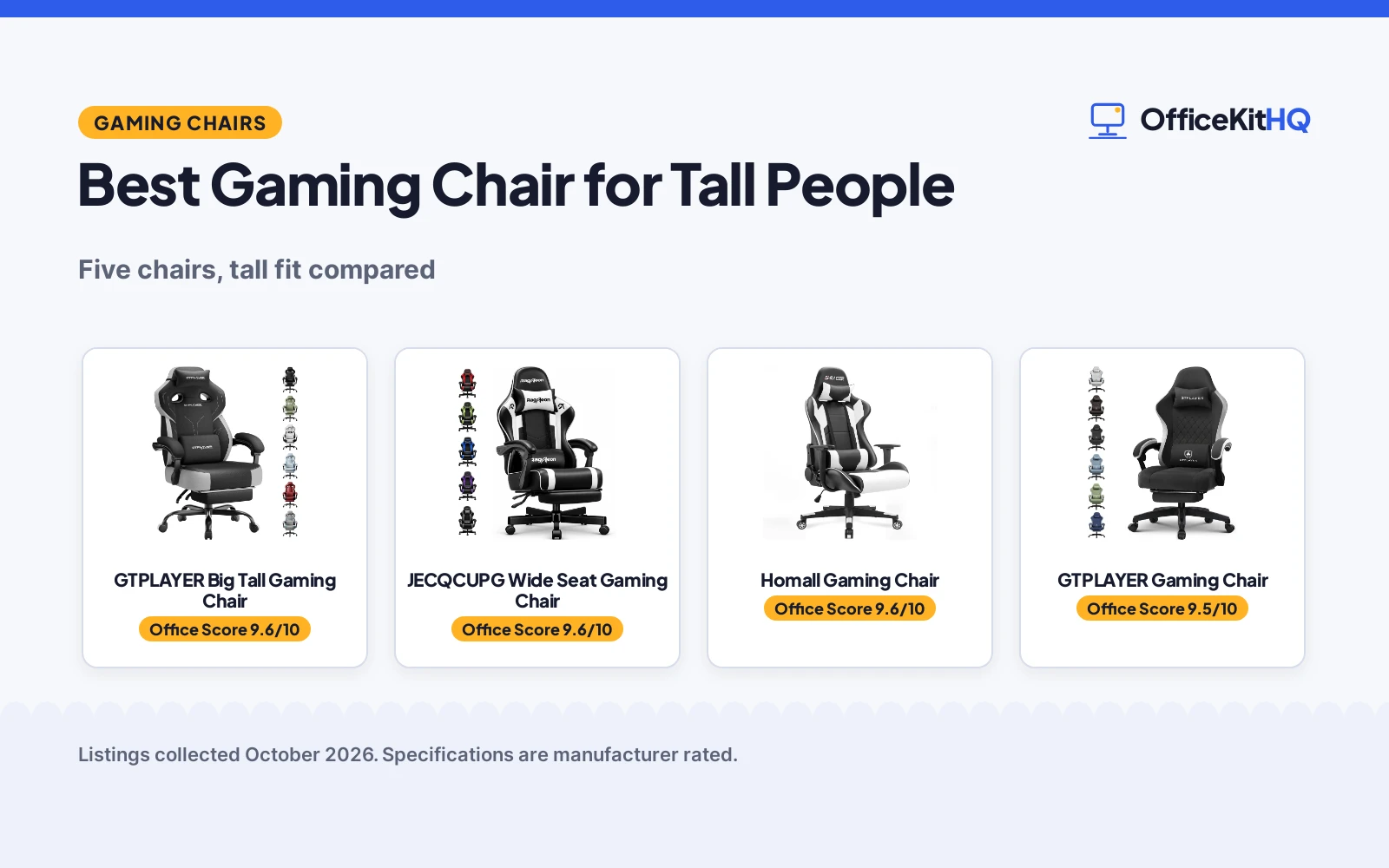 Best Gaming Chair for Tall People (2026): 5 Compared