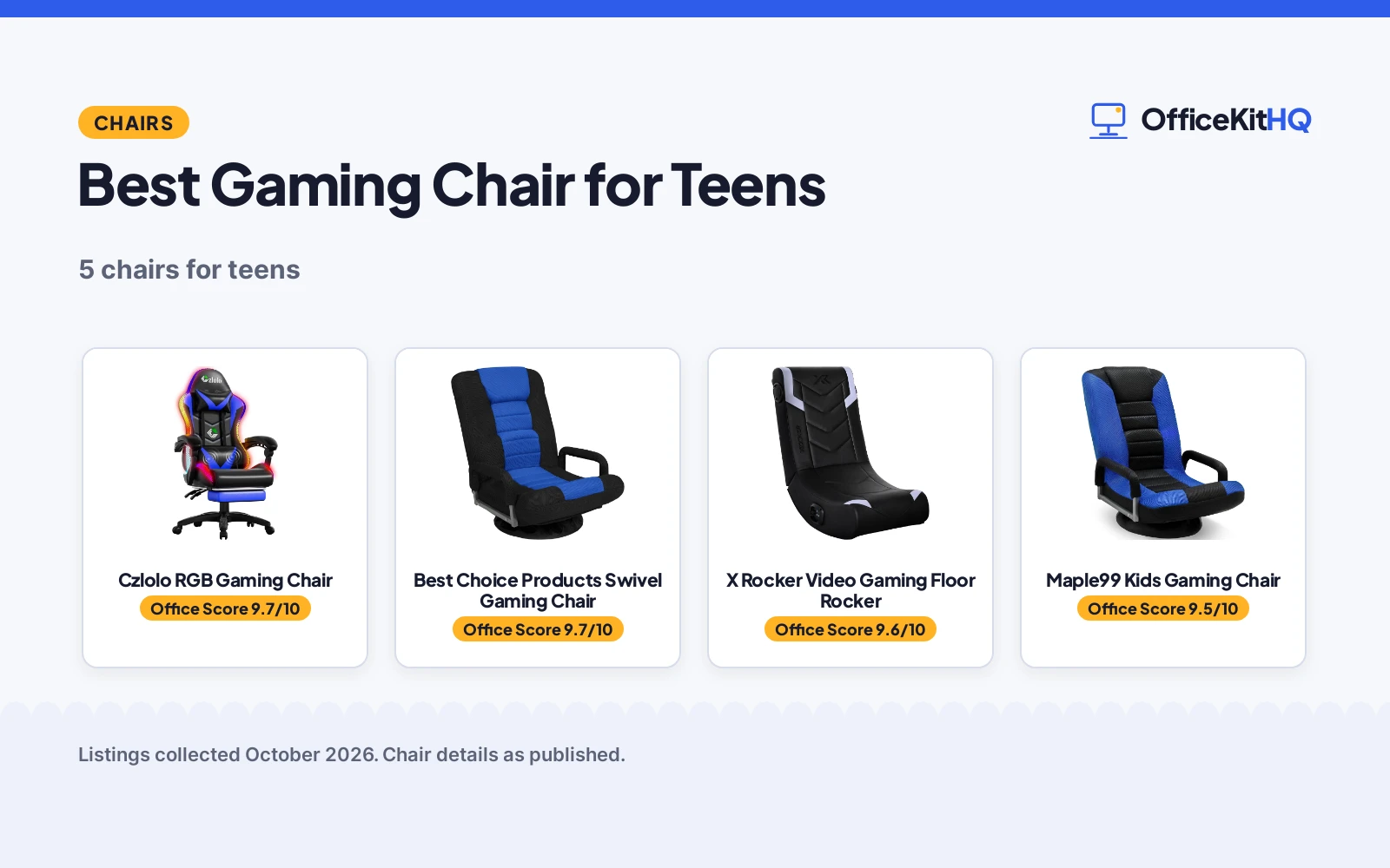 Best Gaming Chair for Teens (2026): 5 Compared