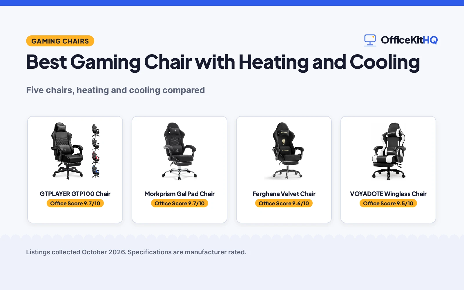 Best Gaming Chair with Heating and Cooling (2026)