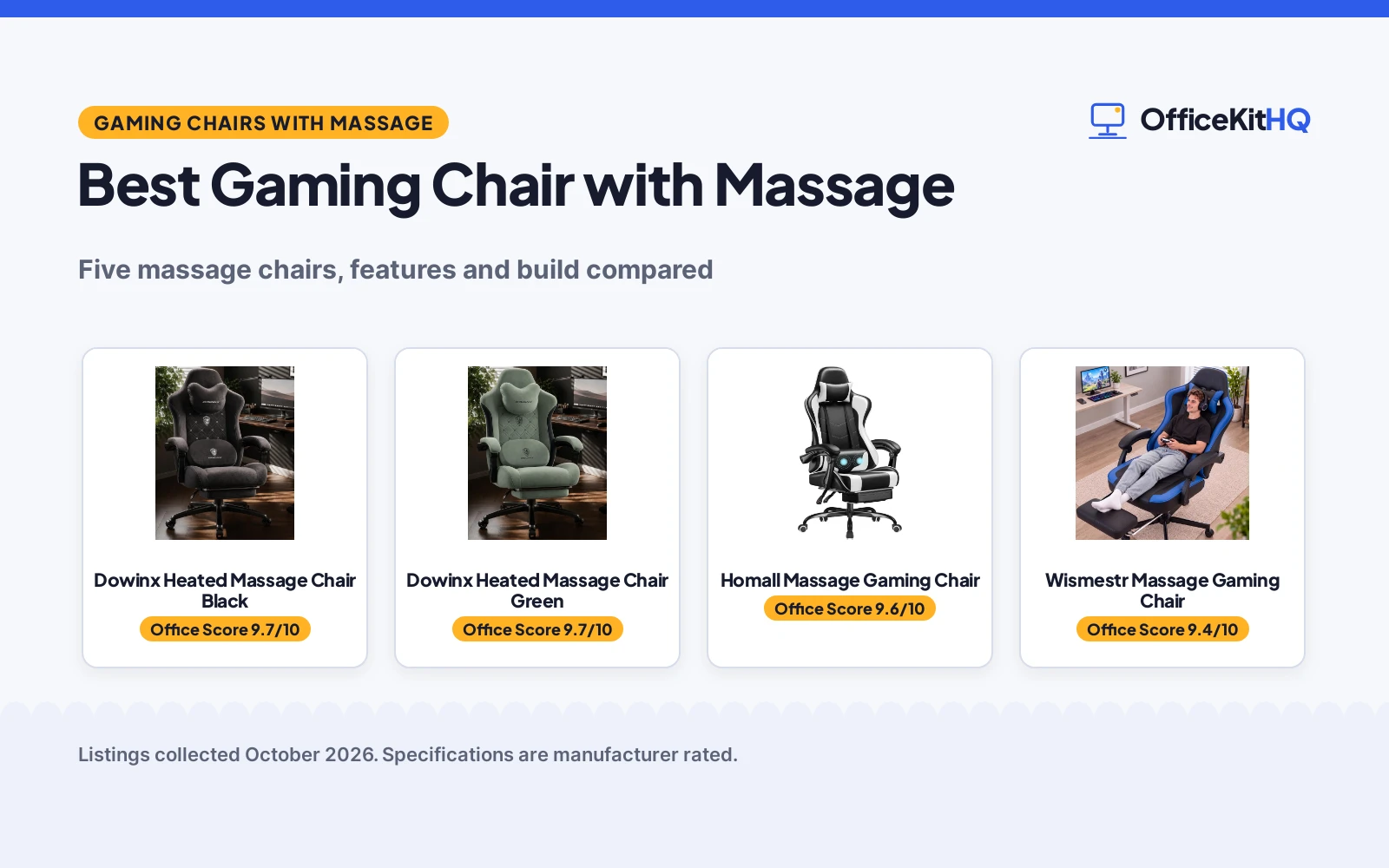 Best Gaming Chair with Massage (2026): 5 Compared