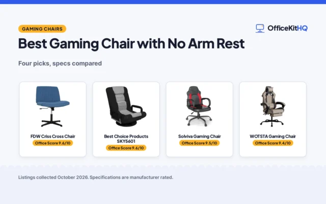 Best Gaming Chair with No Arm Rest (2026): 4 Picks Compared