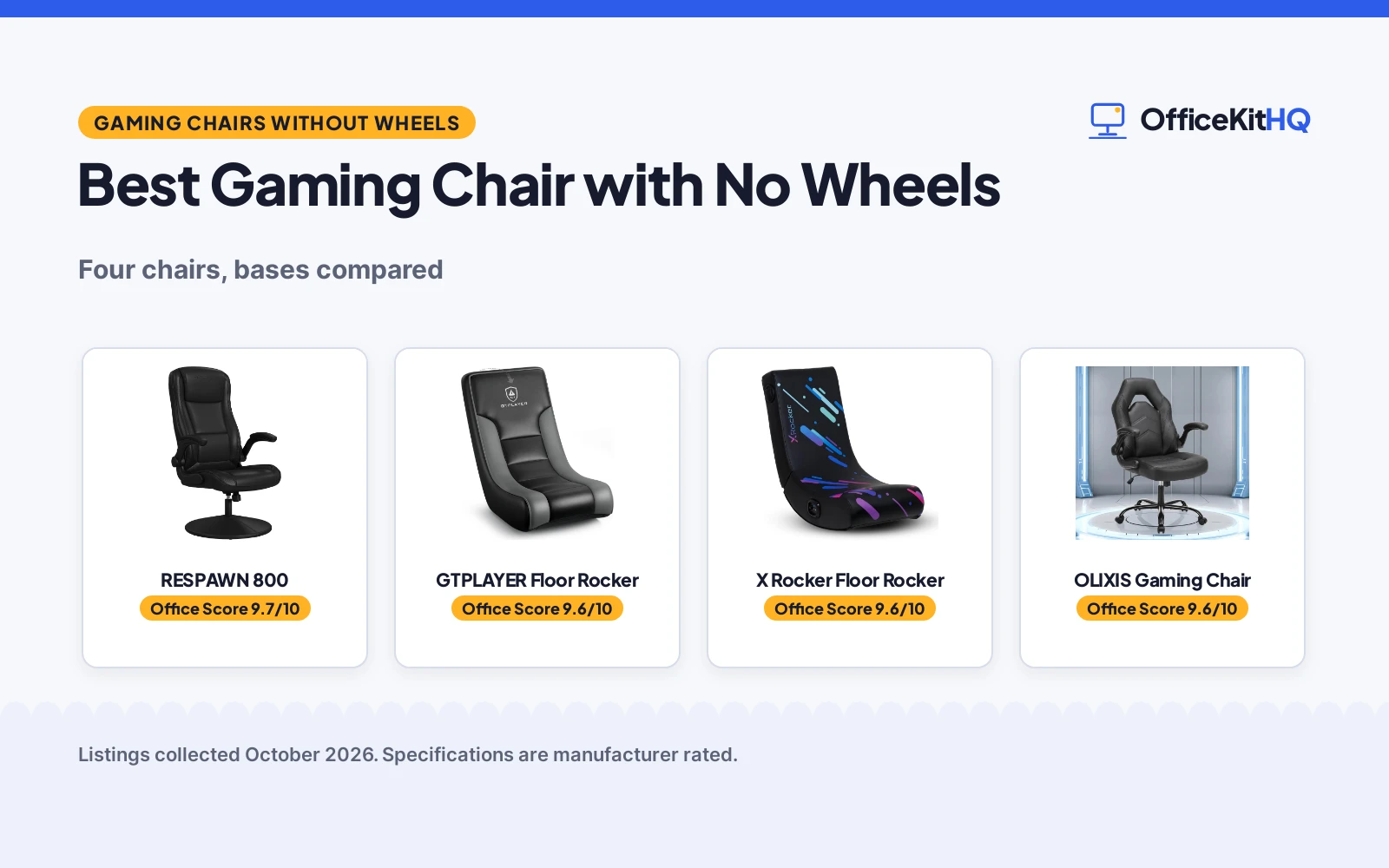 Best Gaming Chair with No Wheels (2026): 4 Compared