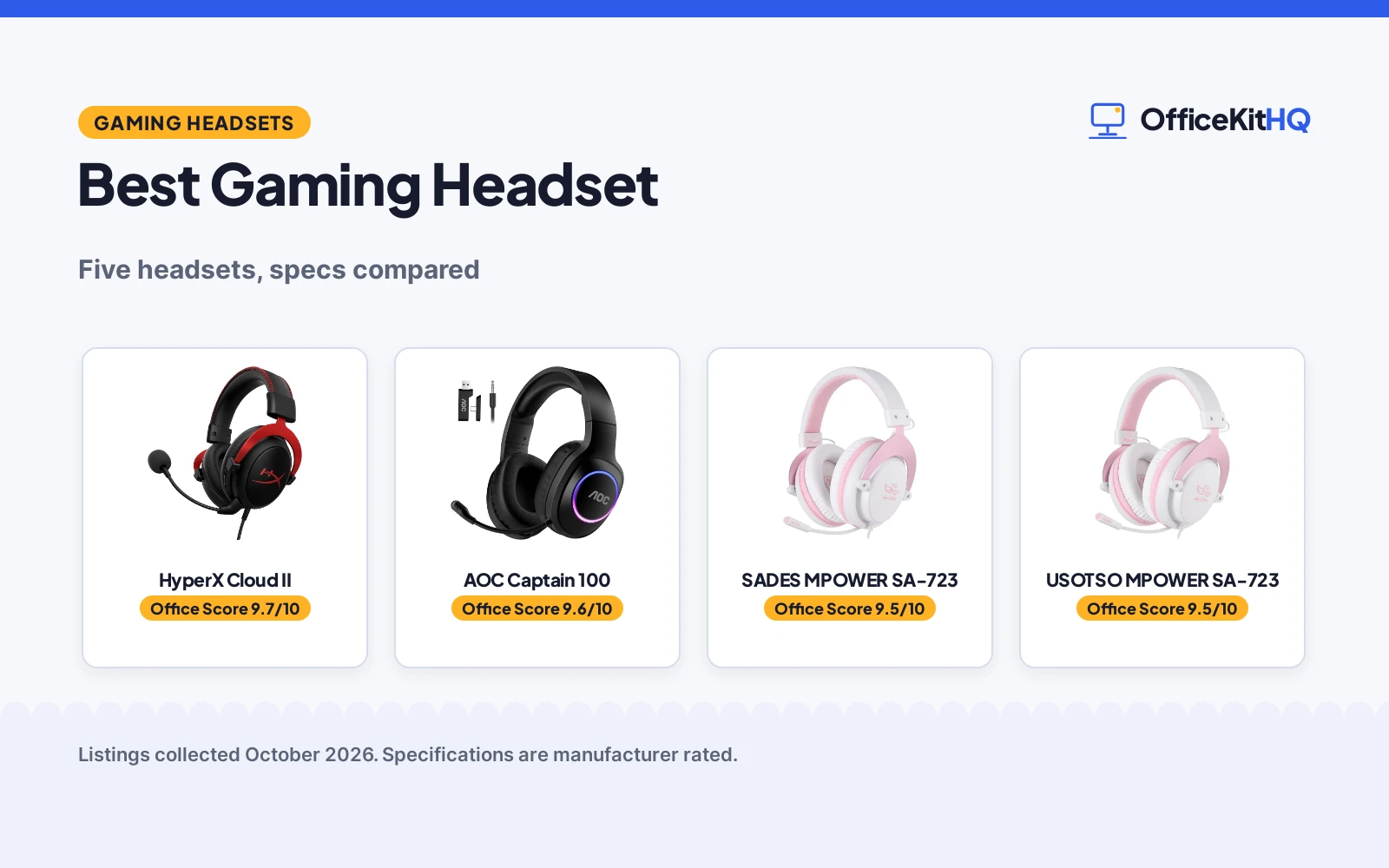 Best Gaming Headset (2026): 5 Headsets Compared