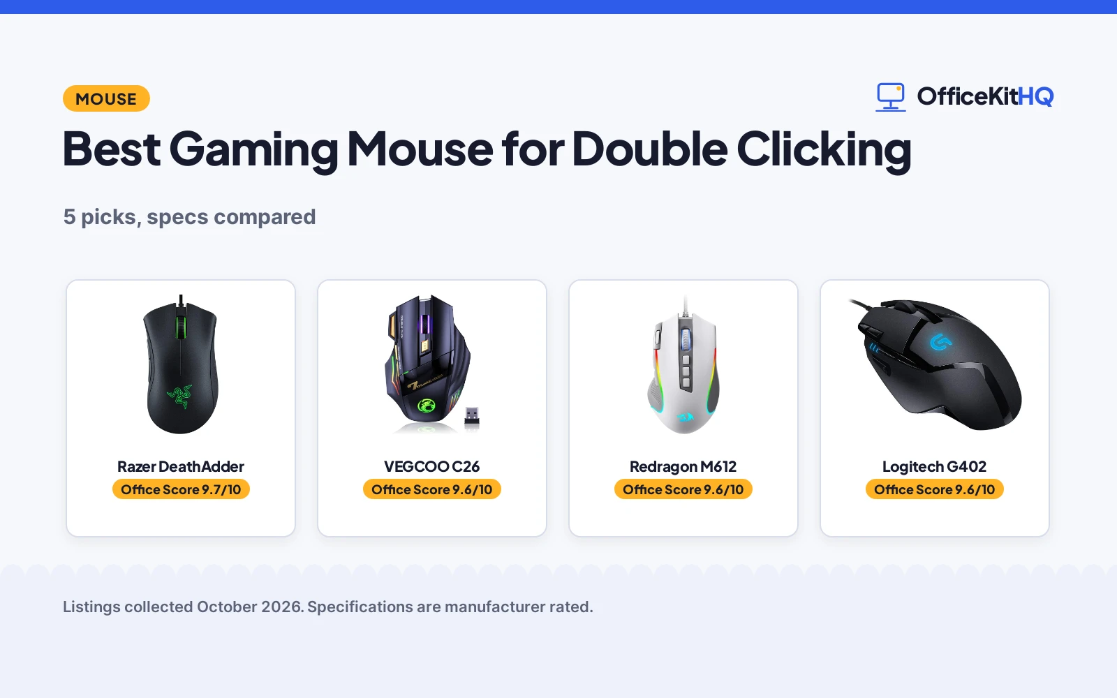 Best Gaming Mouse for Double Clicking (2026)