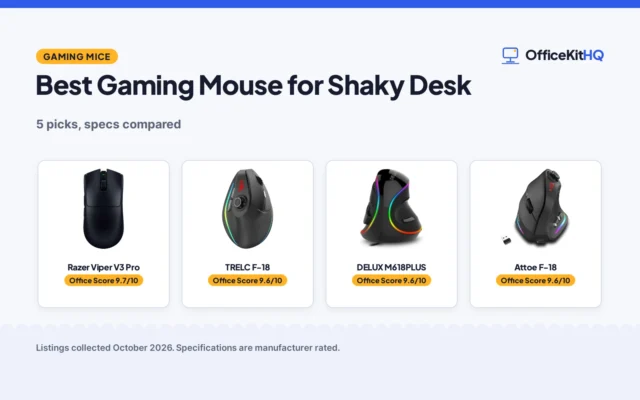 Best Gaming Mouse for Shaky Desk (2026): 5 Picks