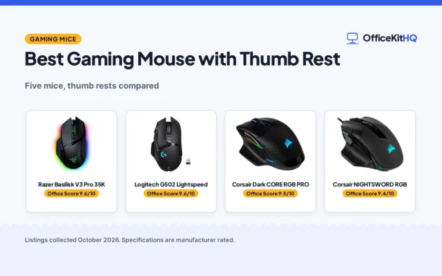 Best Gaming Mouse with Thumb Rest (2026): 5 Compared