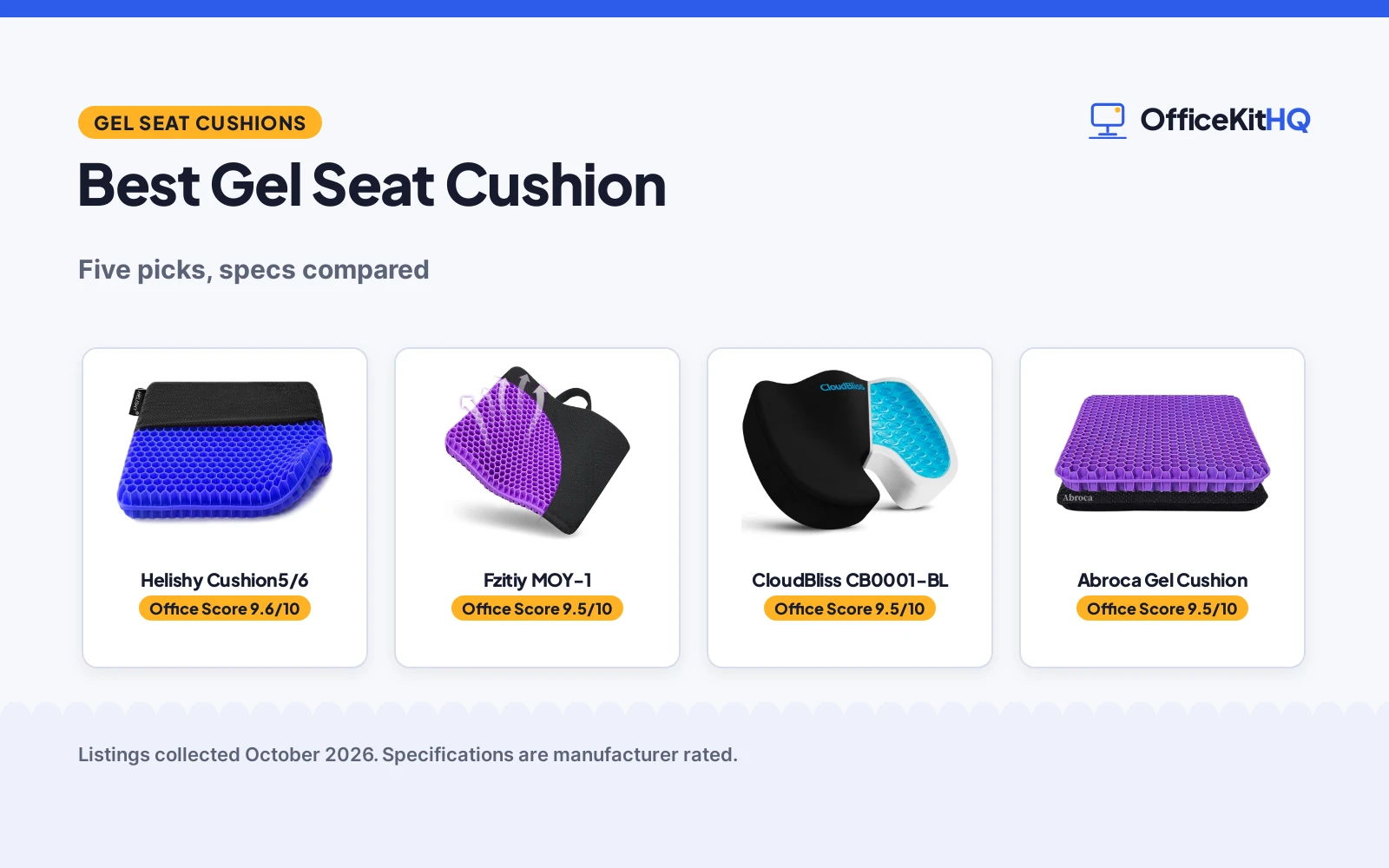 Best Gel Seat Cushion (2026): 5 Picks Compared