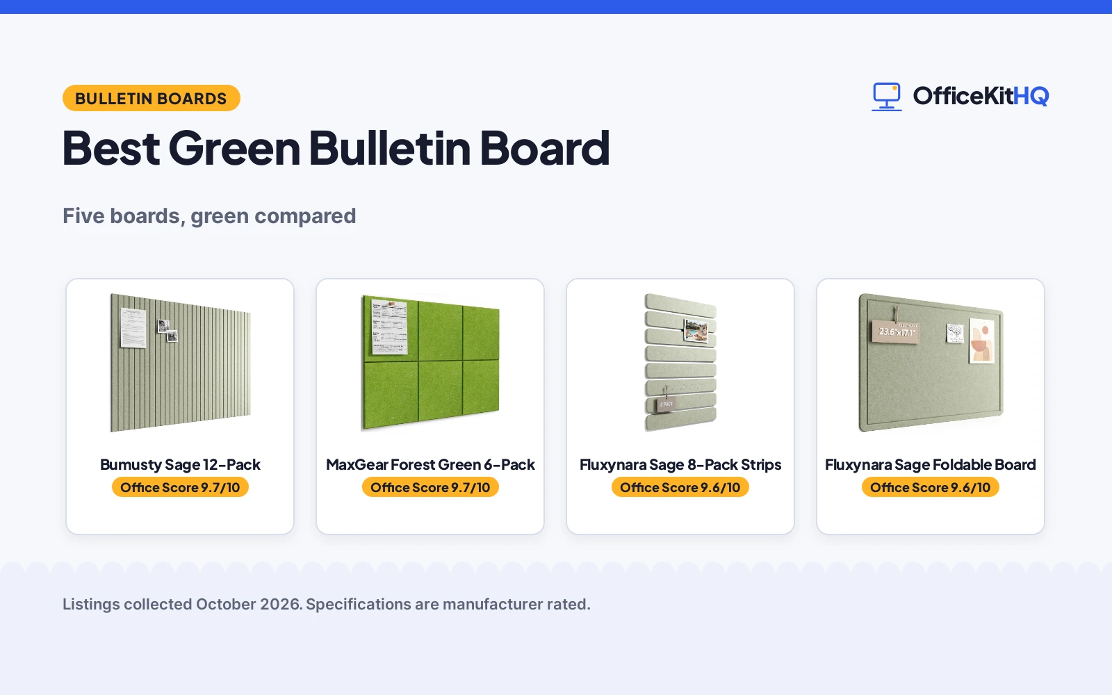 Best Green Bulletin Board (2026): 5 Picks Compared