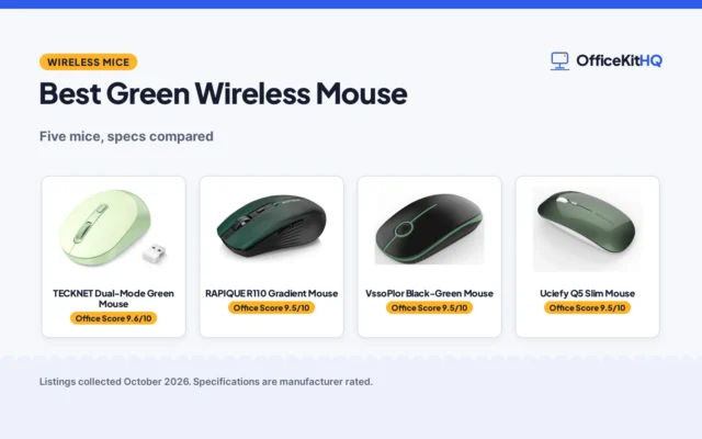 Best Green Wireless Mouse (2026): 5 Mice Compared by Spec
