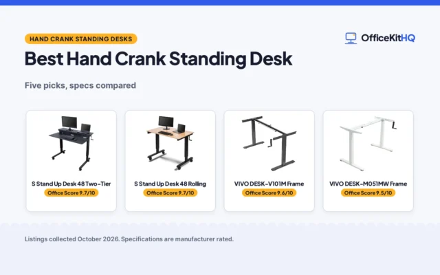 Best Hand Crank Standing Desk (2026): 5 Desks and Frames Compared