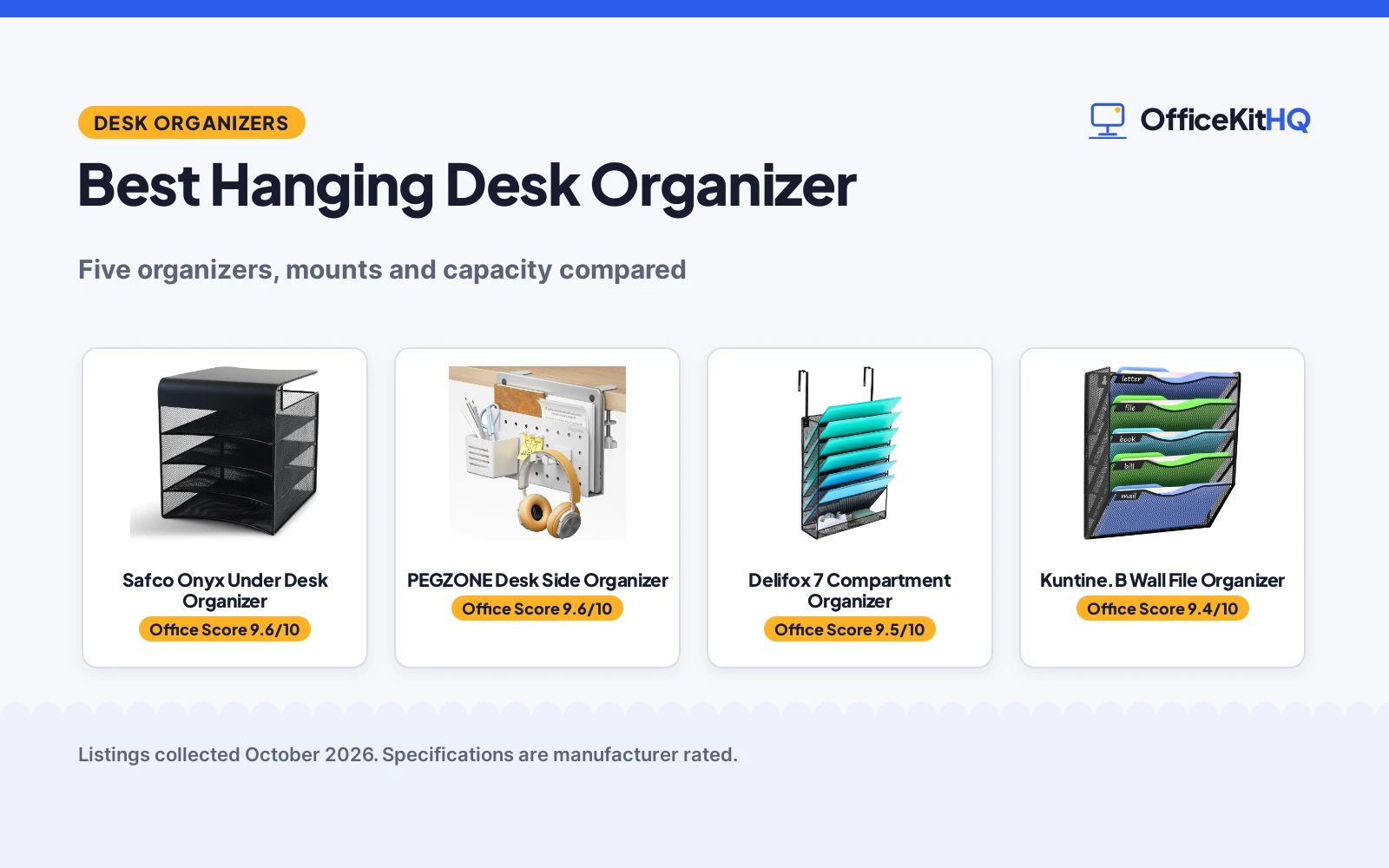Best Hanging Desk Organizer (2026): 5 Compared