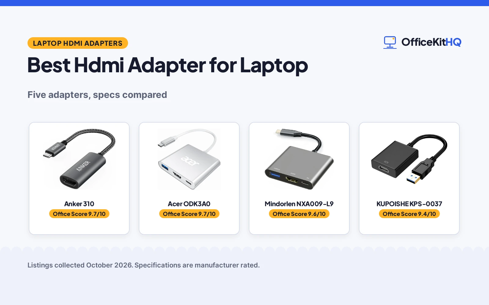 Best Hdmi Adapter for Laptop (2026): 5 Compared