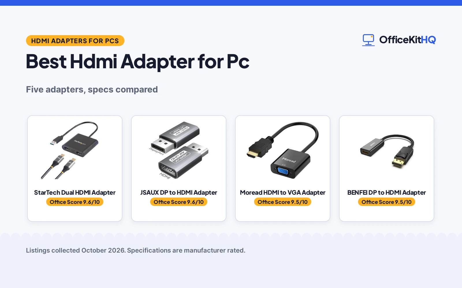 Best Hdmi Adapter for Pc (2026): 5 Adapters Compared