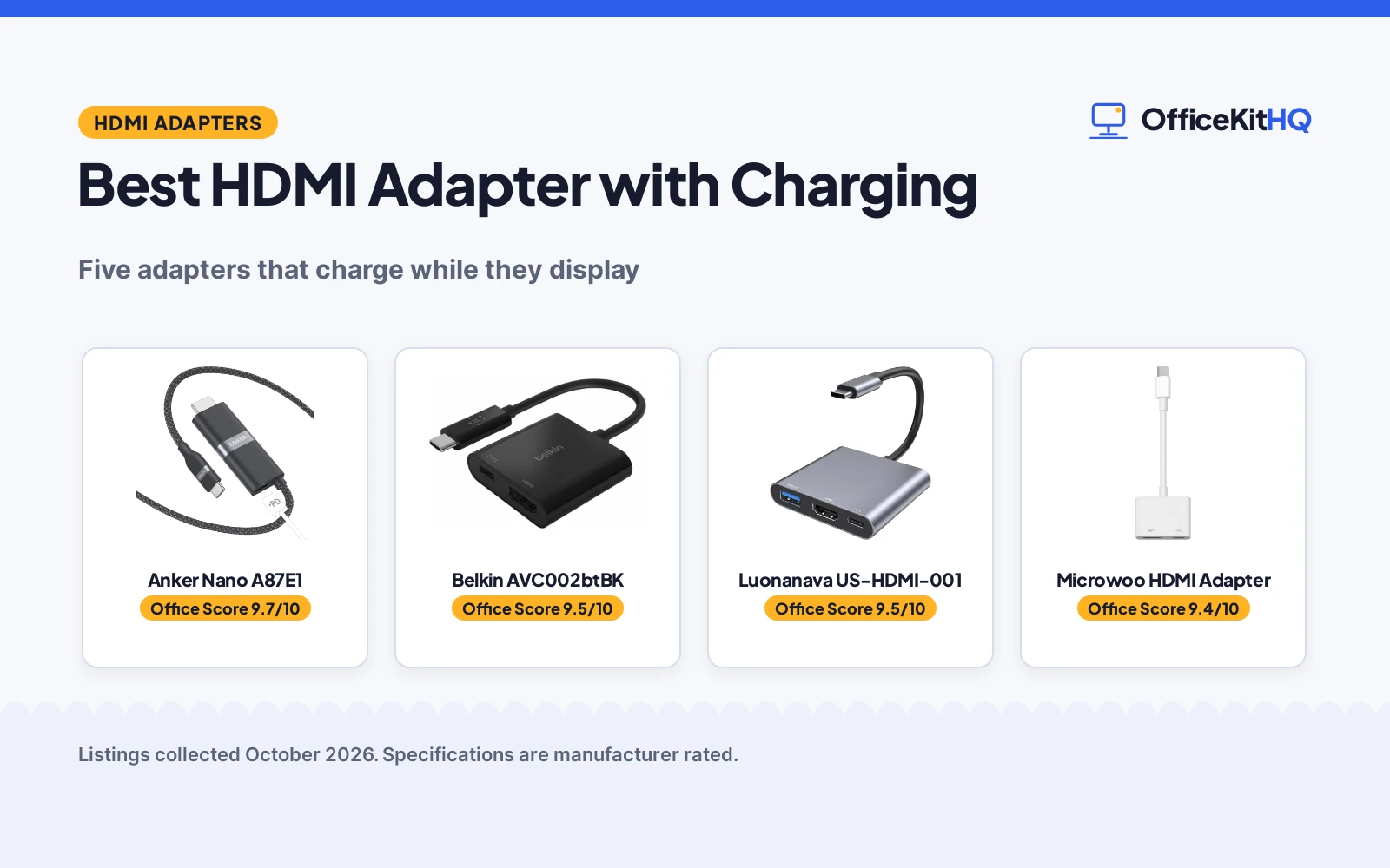 Best HDMI Adapter with Charging (2026): 5 Picks