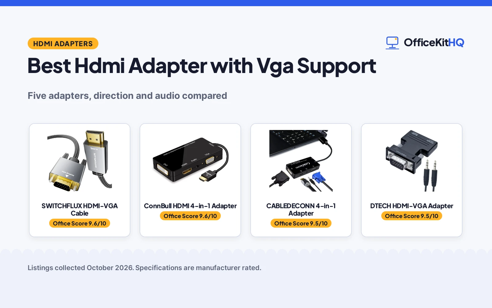 Best Hdmi Adapter with Vga Support (2026): 5 Picks Compared