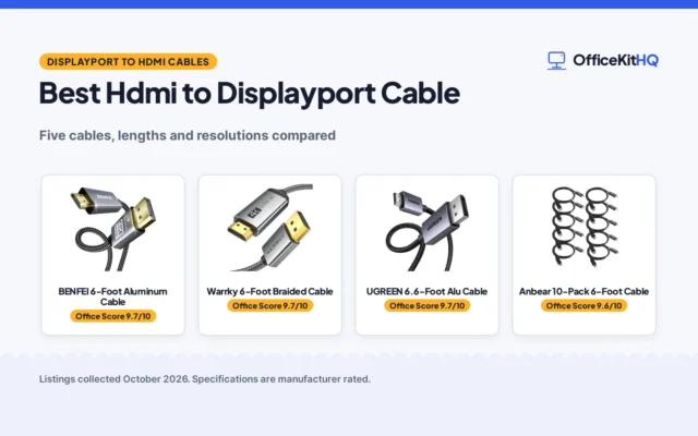 Best Hdmi to Displayport Cable (2026): 5 Cables Compared