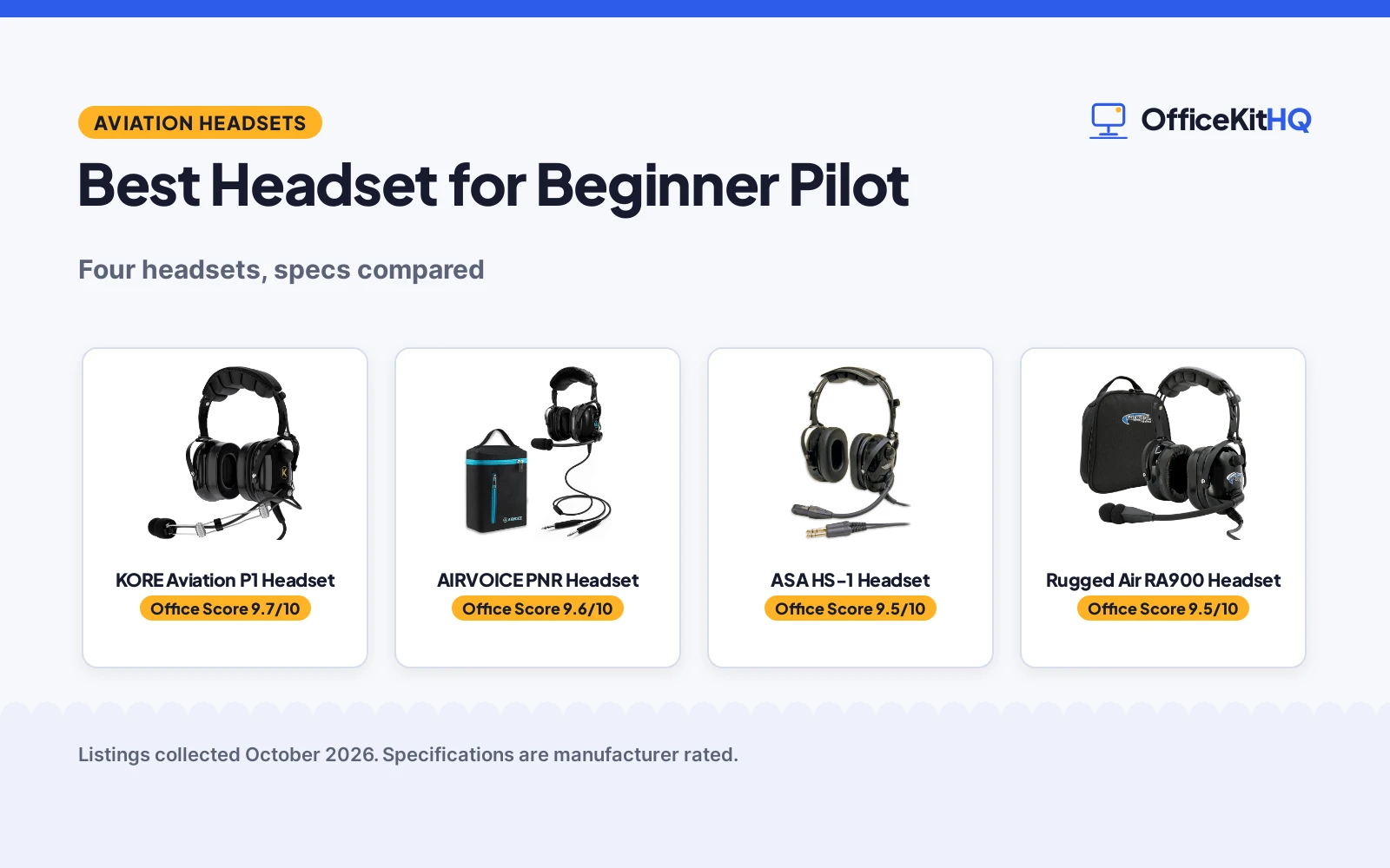 Best Headset for Beginner Pilot (2026): 4 Compared