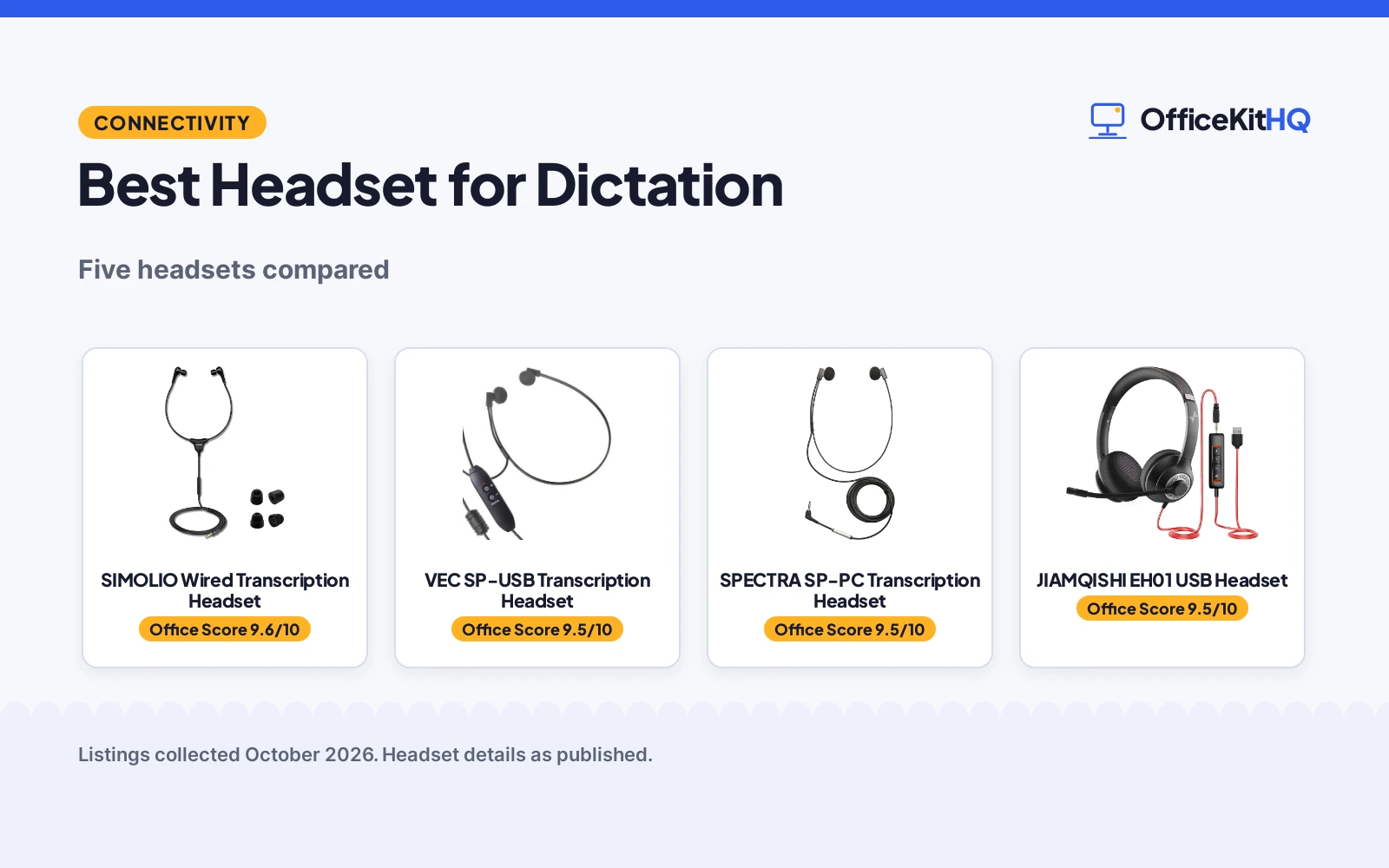 Best Headset for Dictation (2026): 5 Compared