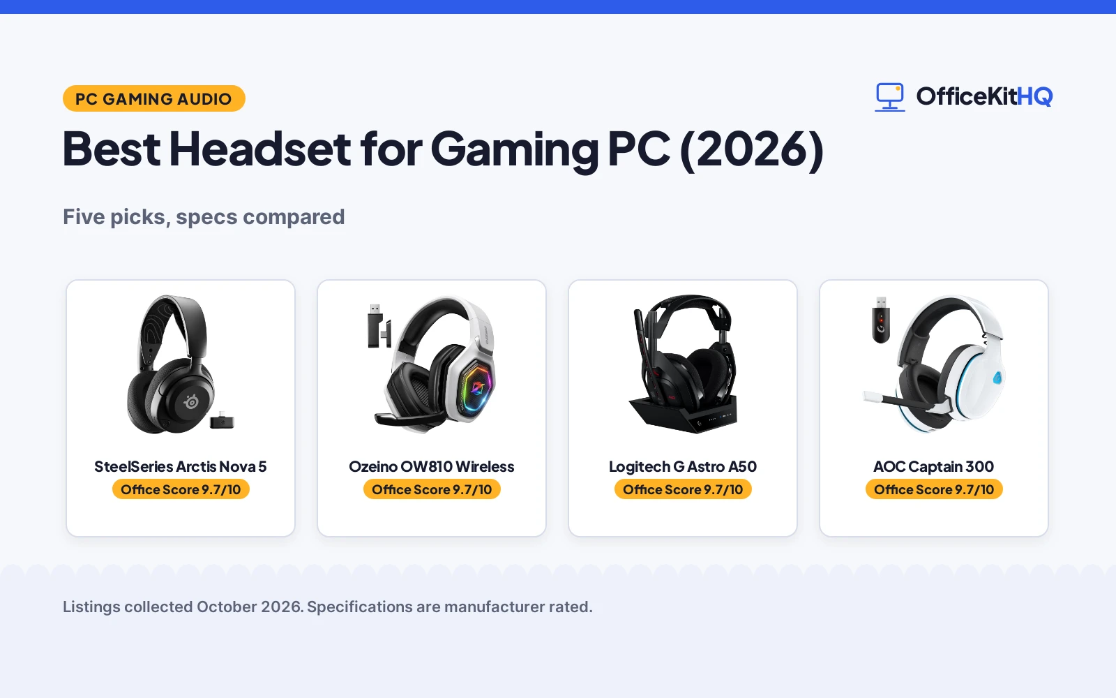 Best Headset for Gaming PC (2026): 5 Picks Compared