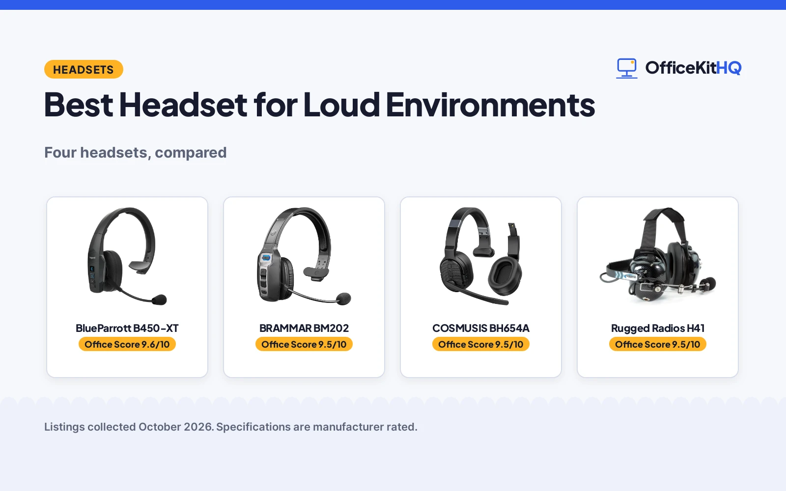 Best Headset for Loud Environments (2026): 4 Compared