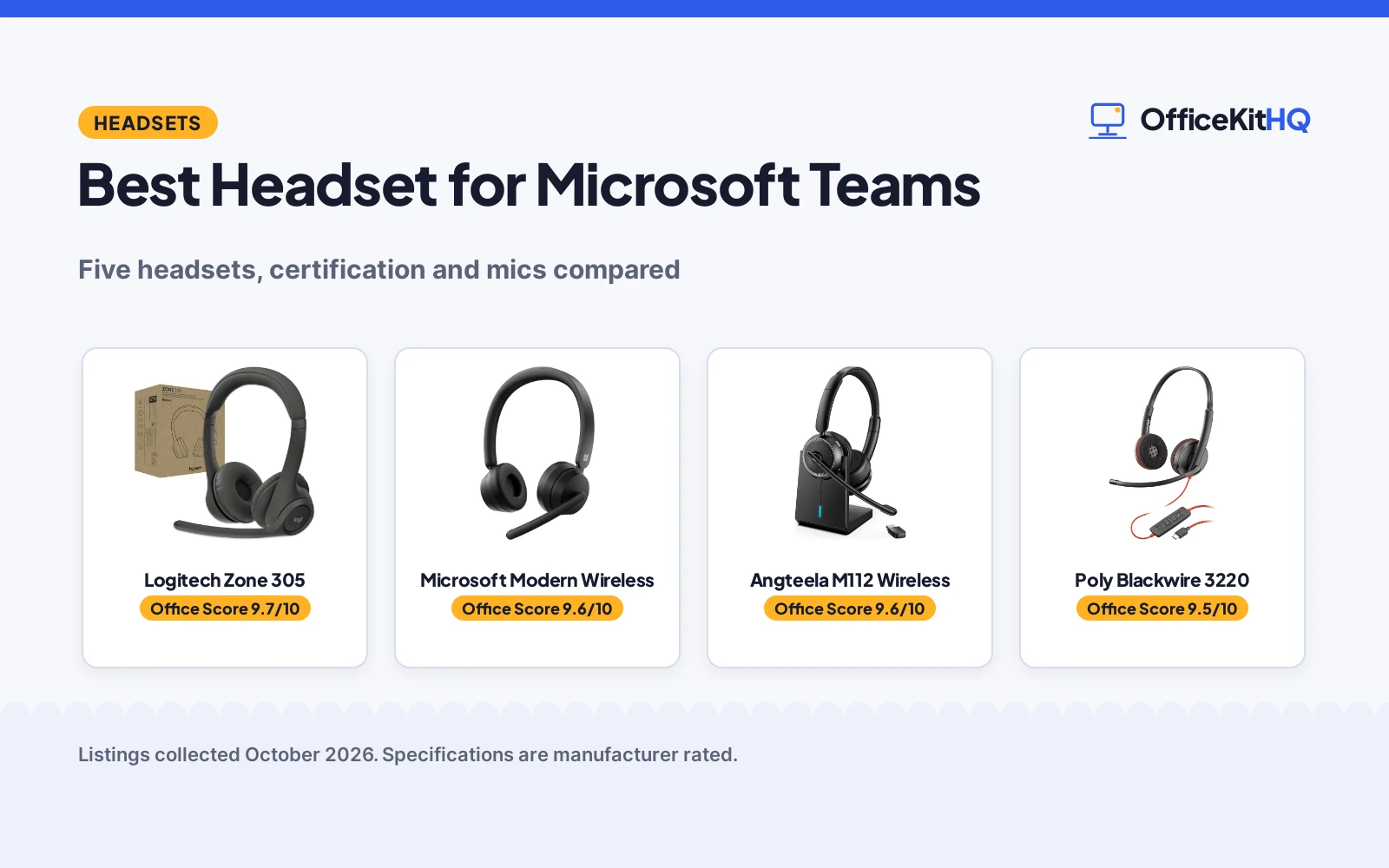 Best Headset for Microsoft Teams (2026): 5 Headsets Compared