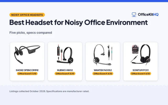 Best Headset for Noisy Office Environment (2026): 5 Compared