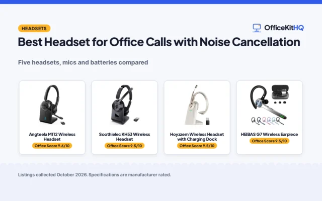 Best Headset for Office Calls with Noise Cancellation: 5 Compared