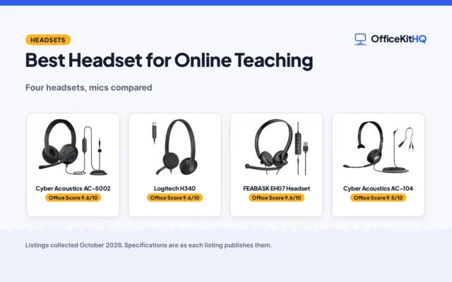 Best Headset for Online Teaching (2026): 4 Compared