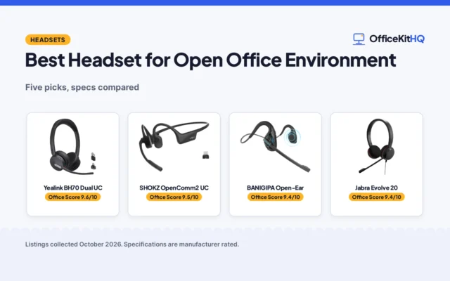 Best Headset for Open Office Environment (2026): 5 Compared