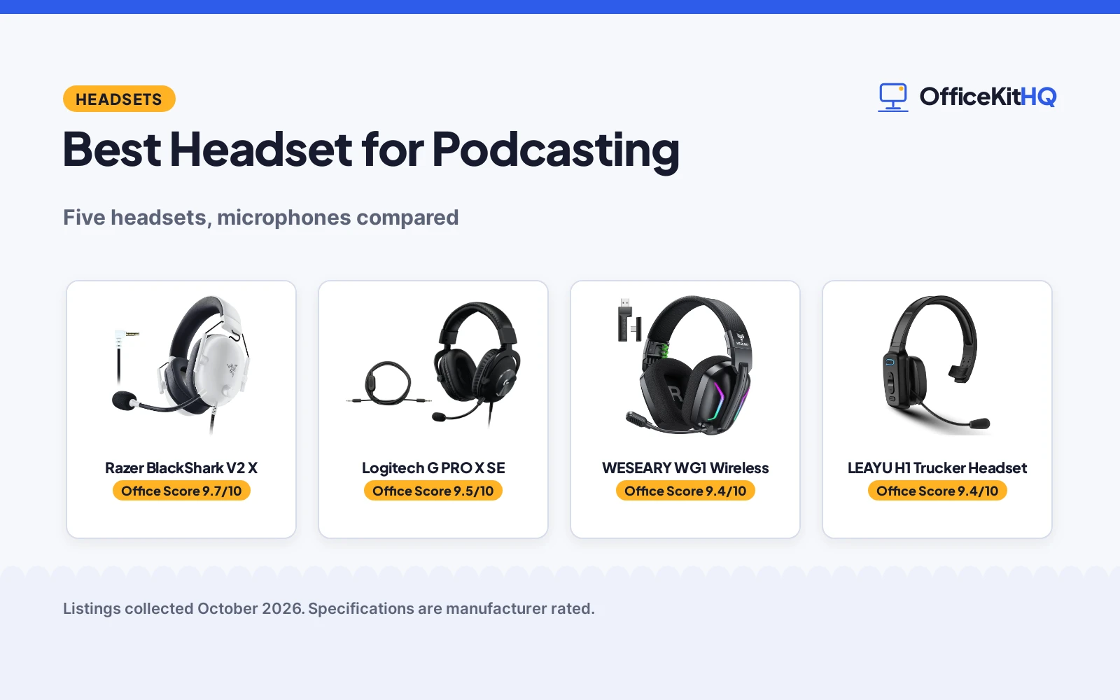 Best Headset for Podcasting (2026): 5 Headsets Compared