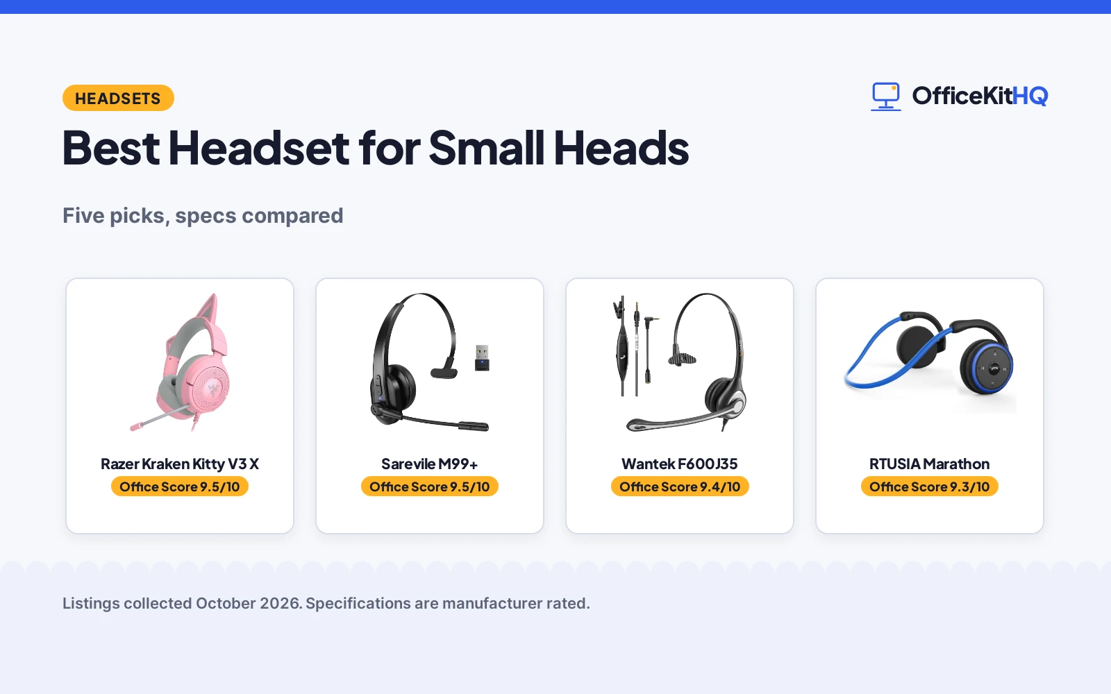 Best Headset for Small Heads (2026): 5 Picks Compared