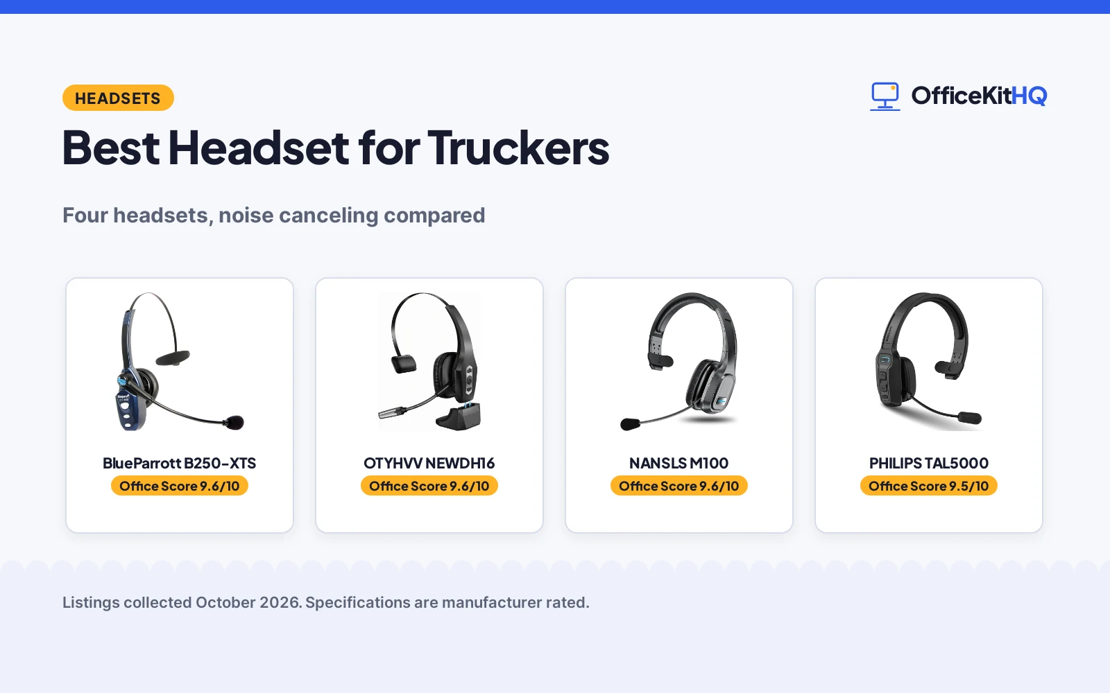 Best Headset for Truckers (2026): 4 Headsets Compared