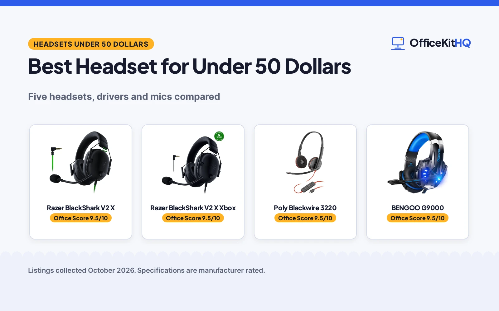 Best Headset for Under 50 Dollars (2026): 5 Compared
