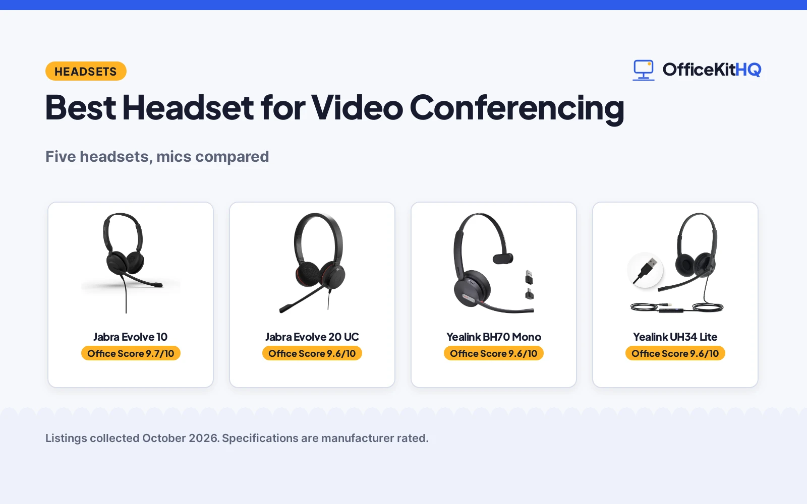 Best Headset for Video Conferencing (2026): 5 Headsets Compared