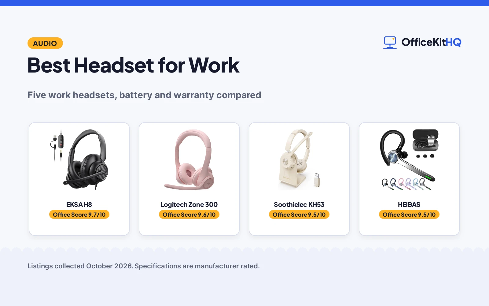 Best Headset for Work (2026): 5 Compared