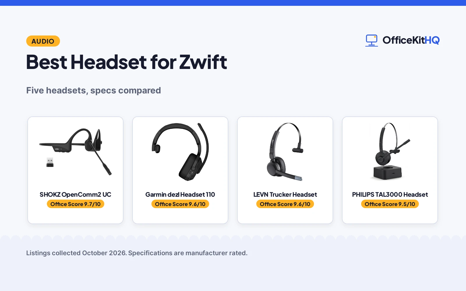 Best Headset for Zwift (2026): 5 Headsets Compared