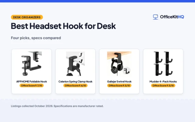 Best Headset Hook for Desk (2026): 4 Picks Compared