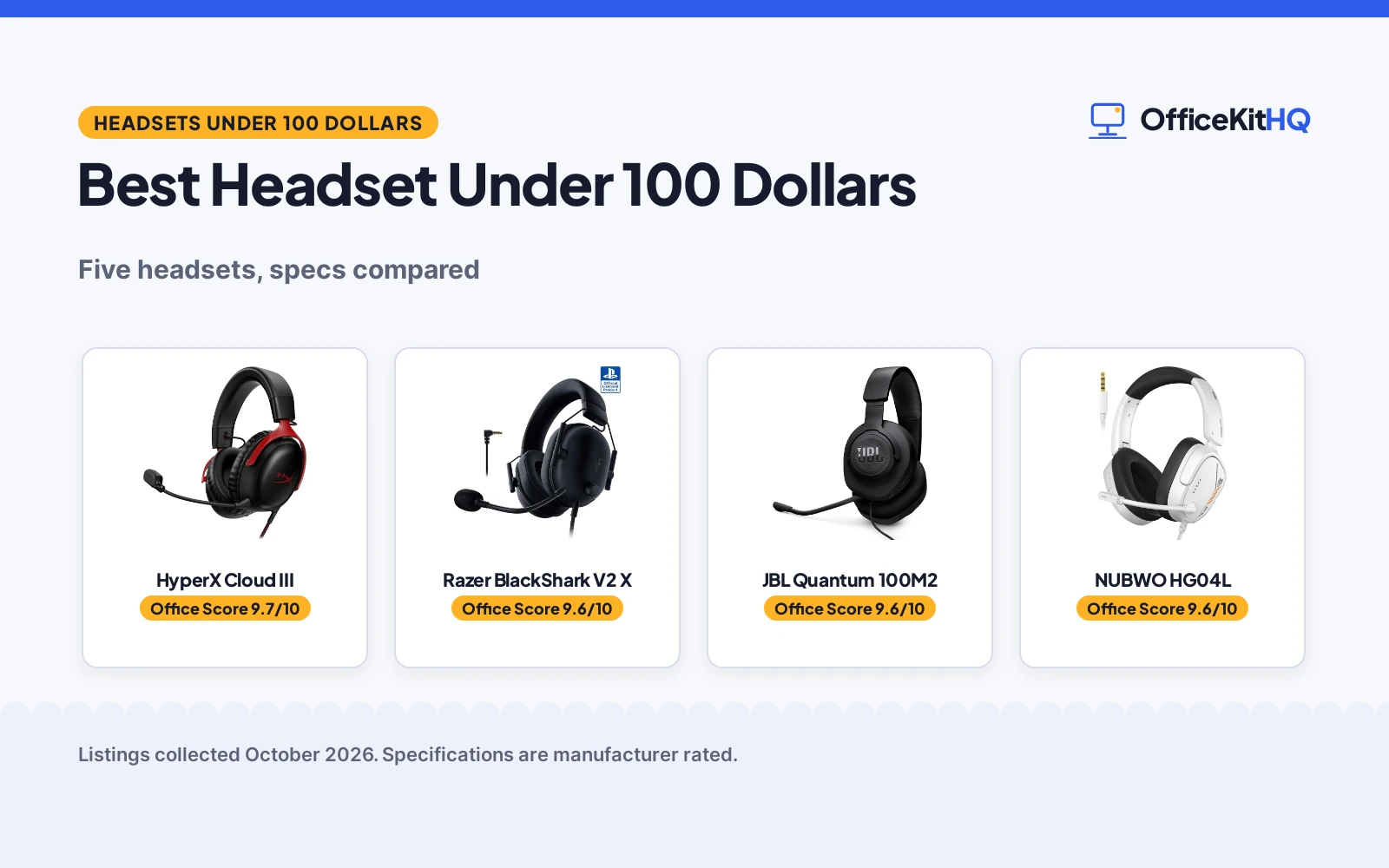 Best Headset Under 100 Dollars (2026): 5 Compared