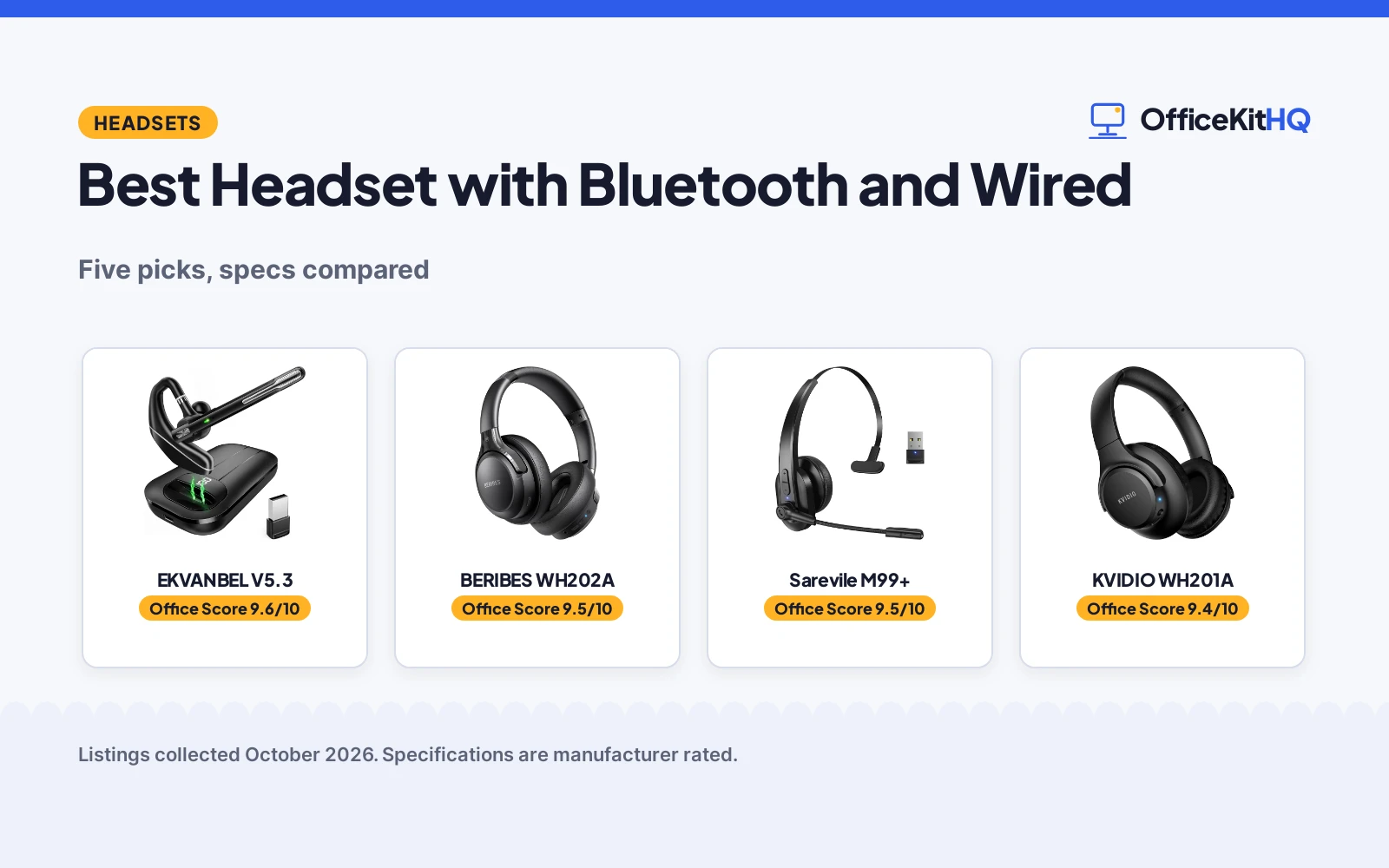 Best Headset with Bluetooth and Wired (2026): 5 Picks for Calls