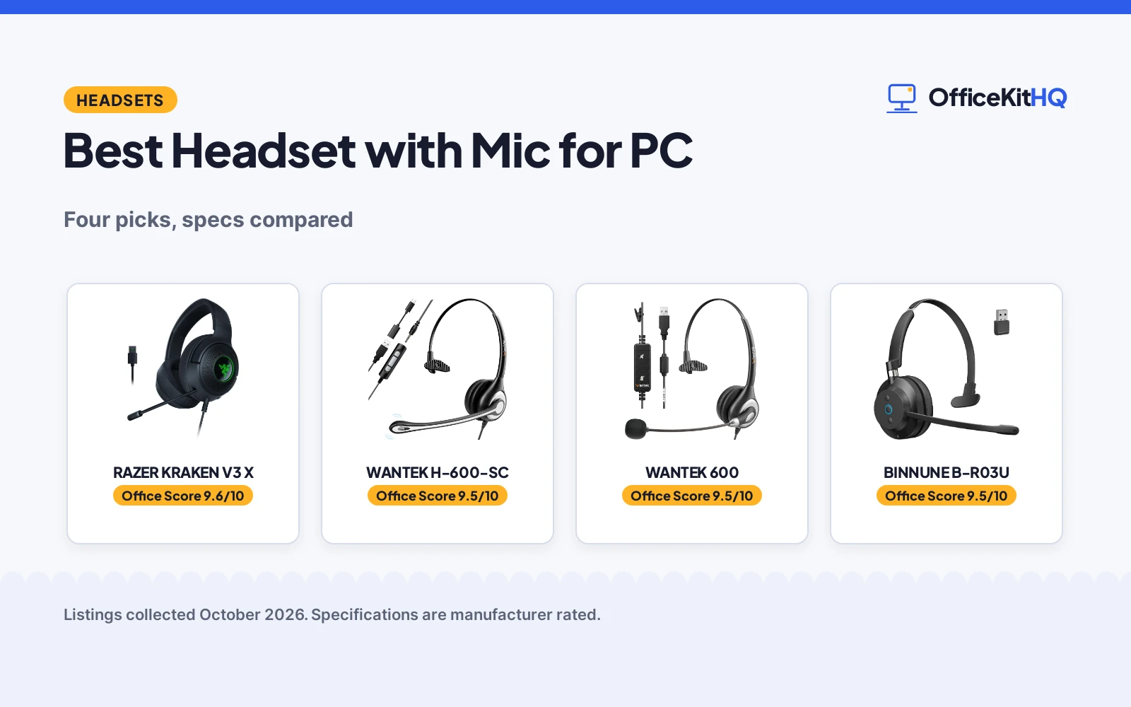 Best Headset with Mic for PC: 4 Headsets Compared