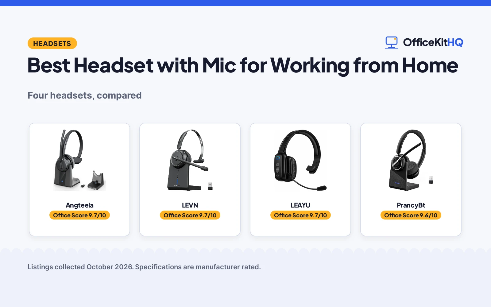 Best Headset with Mic for Working from Home (2026): 4 Compared