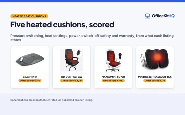Best Heated Seat Cushion with Pressure Sensor (2026): 5 Picks for Desk and Home Seating
