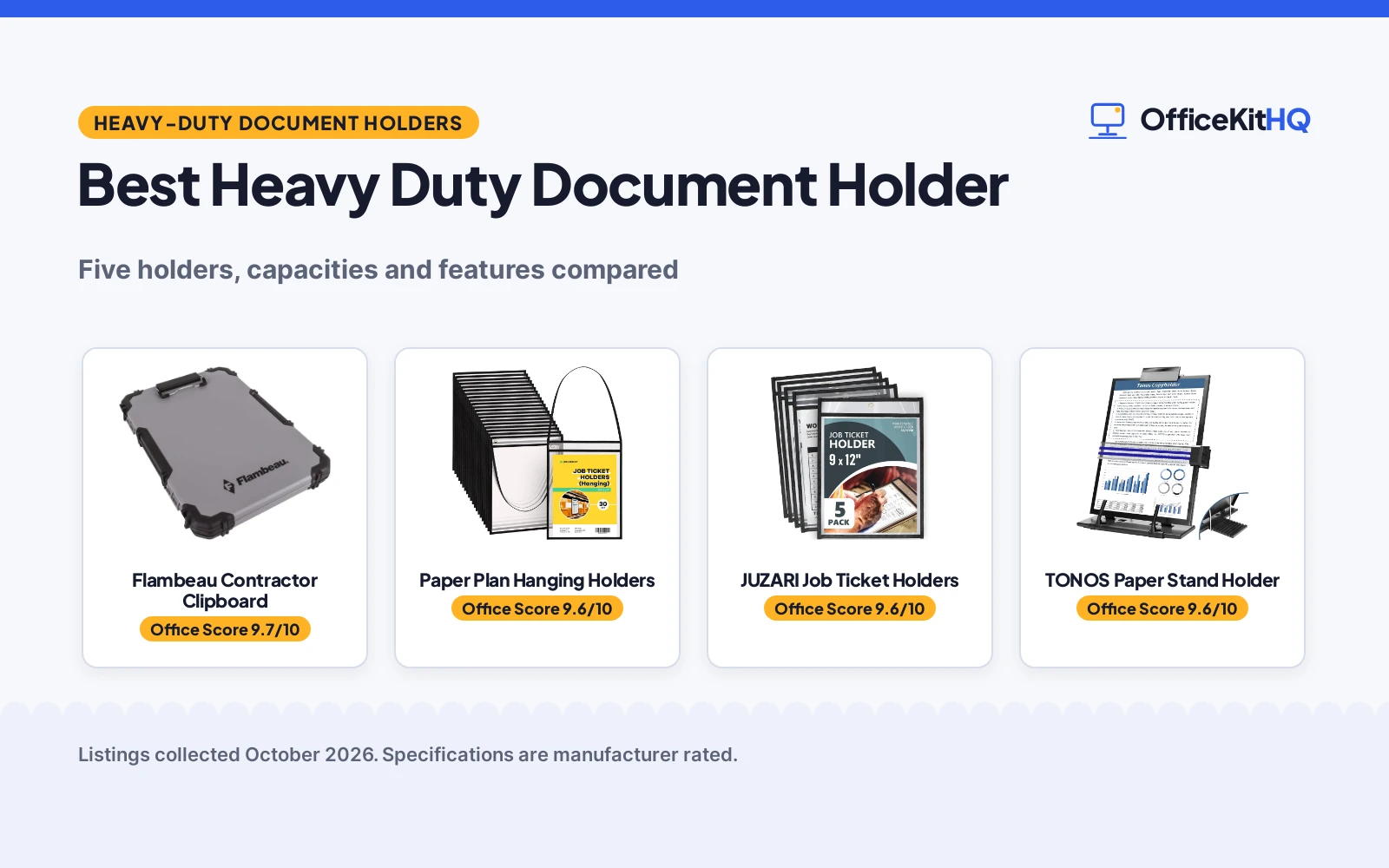 Best Heavy Duty Document Holder (2026): 5 Compared