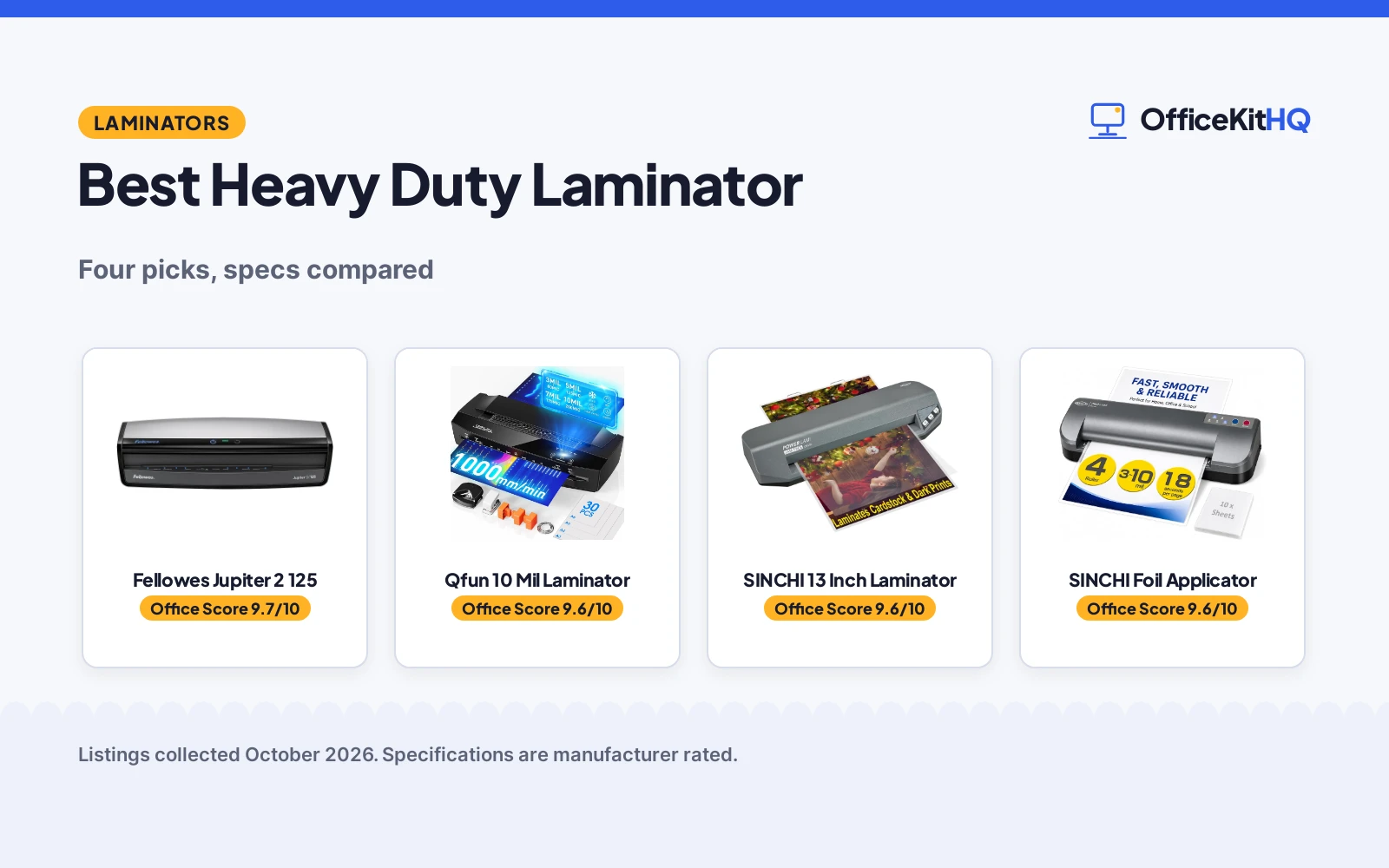 Best Heavy Duty Laminator (2026): 4 Picks Compared