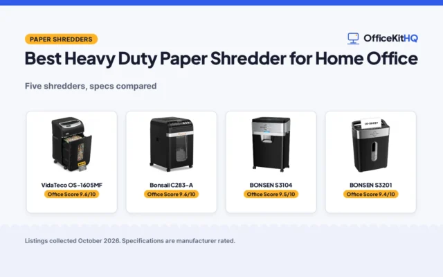 Best Heavy Duty Paper Shredder for Home Office (2026): 5 Picks