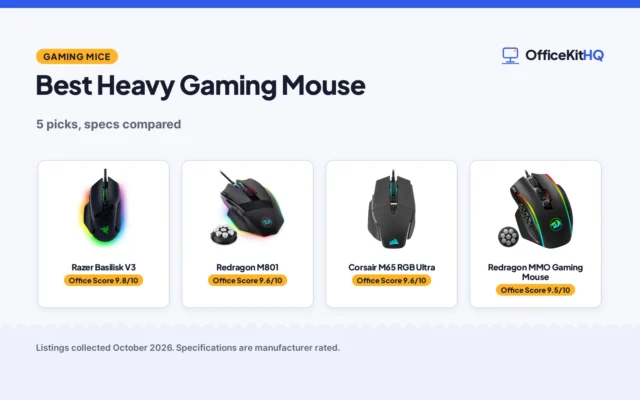 Best Heavy Gaming Mouse (2026): 5 Picks Compared