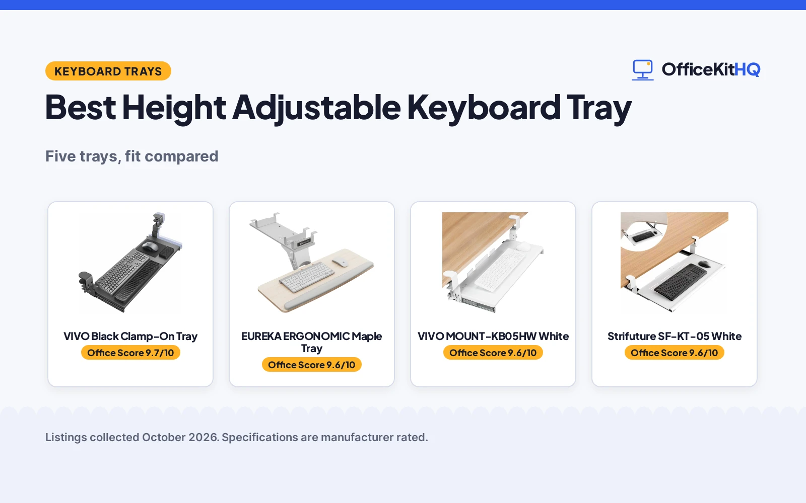 Best Height Adjustable Keyboard Tray (2026)