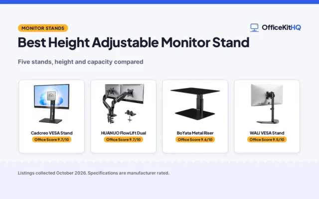 Best Height Adjustable Monitor Stand (2026): 5 Compared