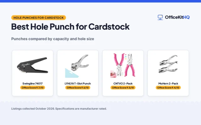 Best Hole Punch for Cardstock (2026): 4 Picks Compared